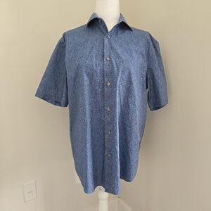 Calvin Klein Men's Medium Blue Short Sleeve Shirt
